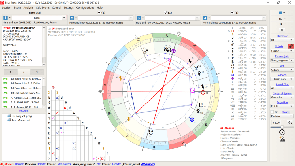 astrology software - zeus